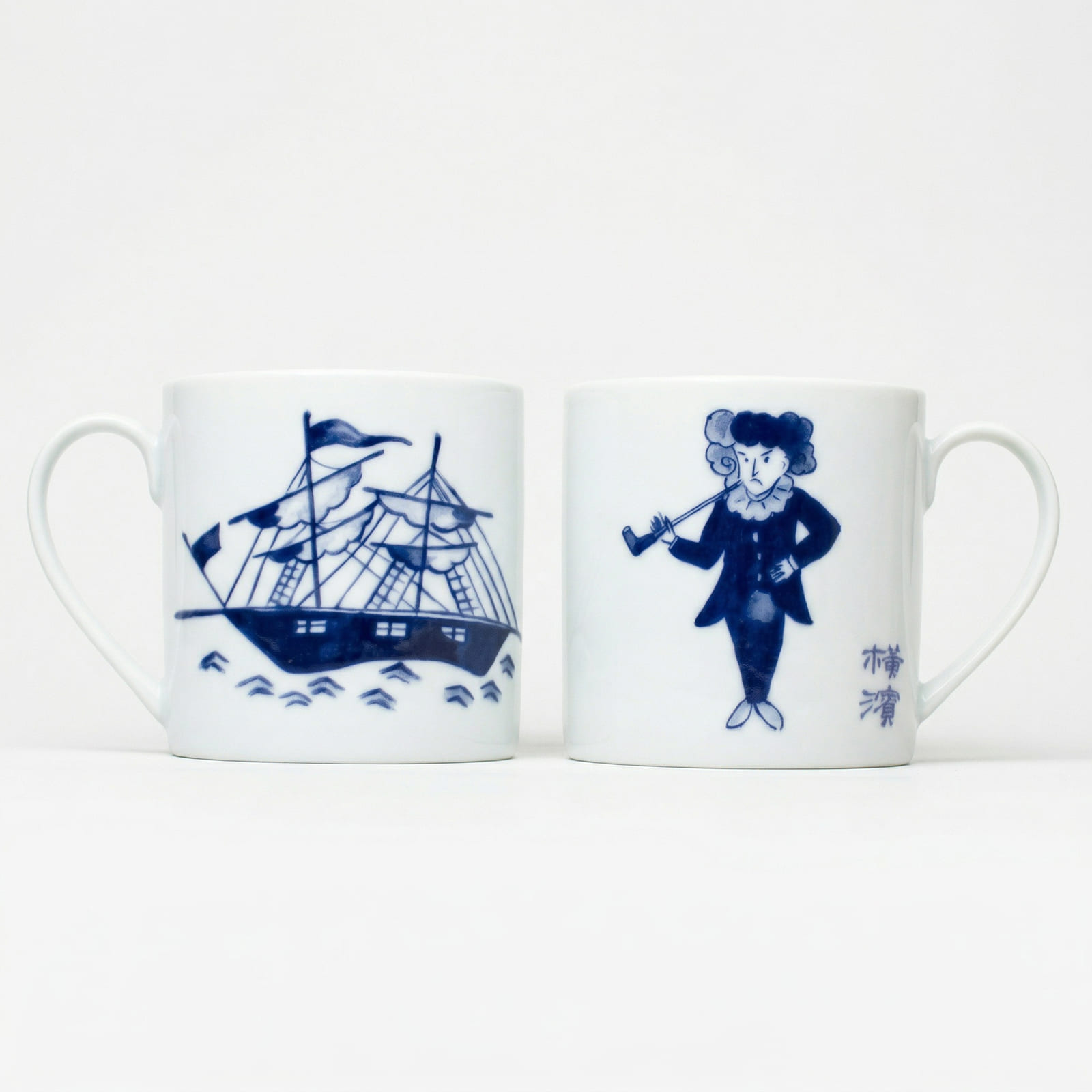 横濱増田窯 横濱南蛮絵図
マグカップS ペアセット